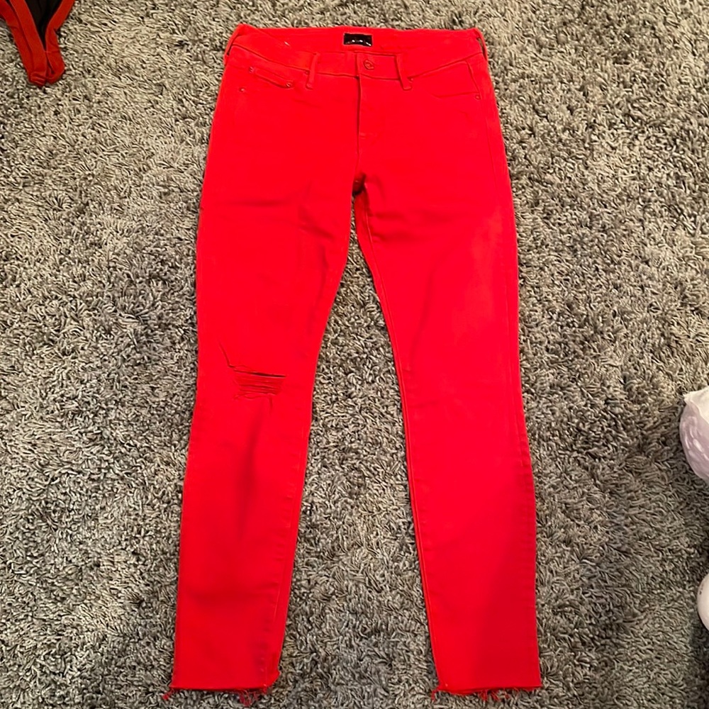 Mother denim red jeans